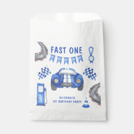 レースカーの最初の誕生日パーティー フェイバーバッグ