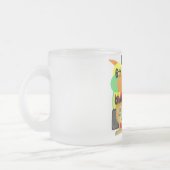 レースカーの第6誕生日のTシャツおよびギフト フロストグラスマグカップ (左)