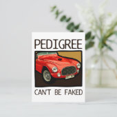 レースカーの血統、赤クラシックスポーツカー ポストカード (スタンド正面)