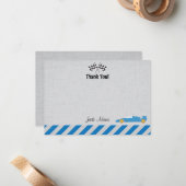 レースカーの誕生日のサンキューカード ノートカード (正面/裏面インサイチュ)