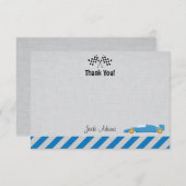 レースカーの誕生日のサンキューカード ノートカード (正面/裏面)