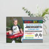 レースカーの誕生日の招待状|の競争の招待状 招待状 (スタンド正面)