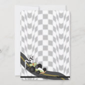 レースカーの誕生日の招待 招待状 (裏面)