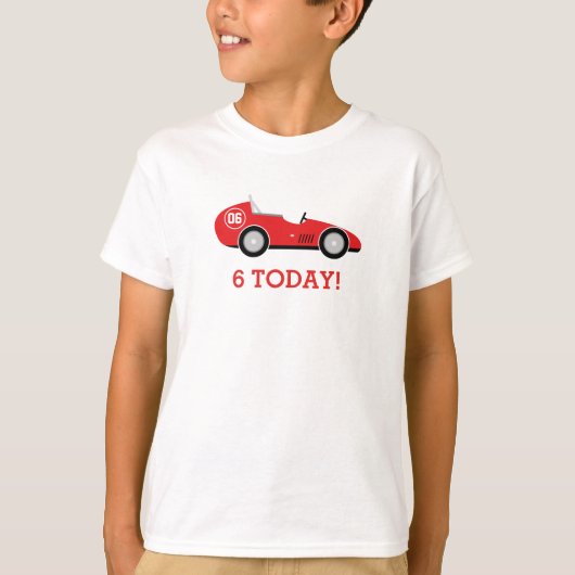レースカーの誕生日のTシャツ Tシャツ (正面)