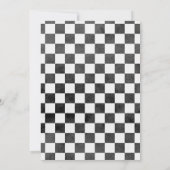 レースカーの誕生日、車の誕生日、レースカーのパーティー 招待状 (裏面)