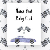 レースカーの赤ちゃんシャワーそのベビー食品 ポスター