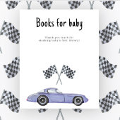 レースカーの赤ちゃんシャワーベビー用の本 ポスター
