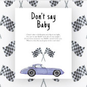 レースカーの赤ちゃんシャワーベビー ポスター