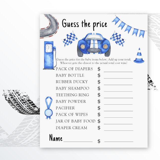 レースカーの赤ちゃんシャワー価格を推測！ゲーム (クリエイターアップロード済み)