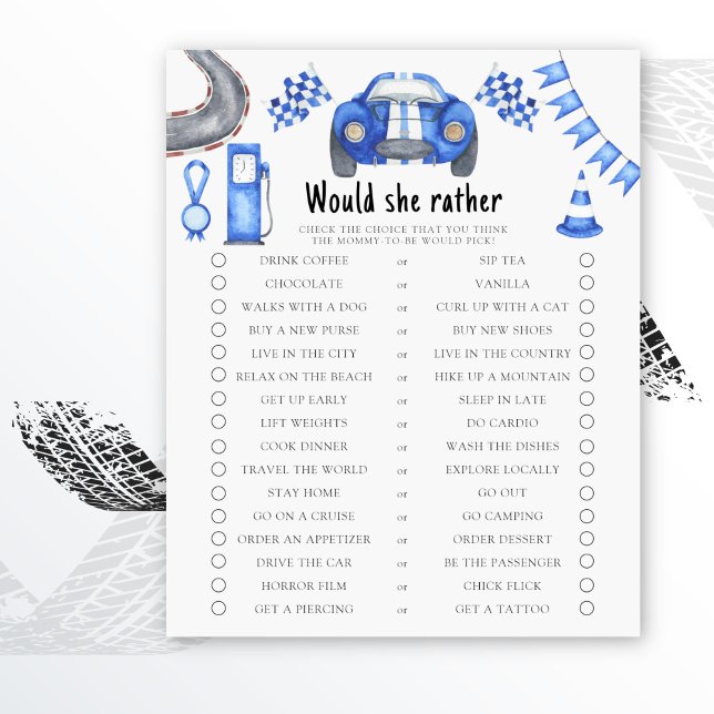 レースカーの赤ちゃんシャワー彼女はむしろゲーム (クリエイターアップロード済み)