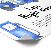 レースカーの赤ちゃんシャワー深夜おむつ ポスター (角)