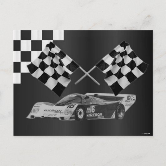 レースカーはがき ポストカード (正面)
