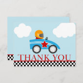 レースカーはメッセージカード感謝していしています ノートカード (正面/裏面)