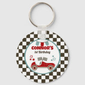 レースカーをテーマにしたパーティー キーホルダー (正面)