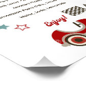 レースカーをテーマにしたメニュー フォトプリント (角)