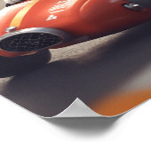 レースカーを運転する猫 ポスター (角)