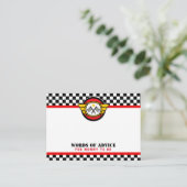 レースカーアドバイスカードベビーシャワー アドバイスカード (スタンド正面)