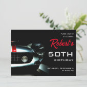 レースカーイタリアン誕生日招待状 招待状 (スタンド正面)