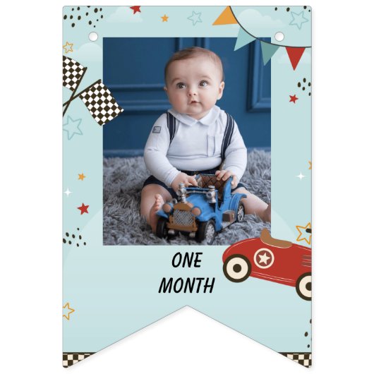 レースカーエンジン月次フォトバナーバンティング バンティングフラッグ (第2の旗)