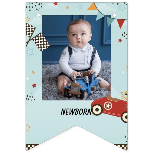 レースカーエンジン月次フォトバナーバンティング バンティングフラッグ (第1の旗)