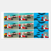 レースカーカスタム写真 ラベル (シート)