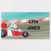 レースカーカスタム写真 ラベル (デザイン2)