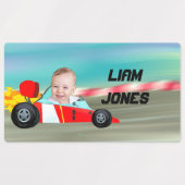 レースカーカスタム写真 ラベル (デザイン1)