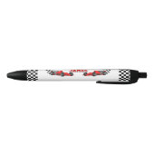 レースカークールボーイ名前をカスタムするペパーソナライズされたン 黒ボールペン (ボトム)