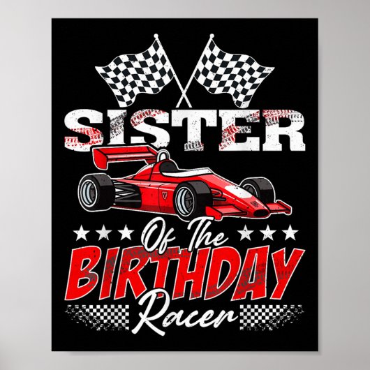 レースカーシスターの誕生日レーサーレーシングファミリー ポスター (正面)