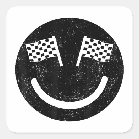 レースカースマイル スクエアシール (正面)