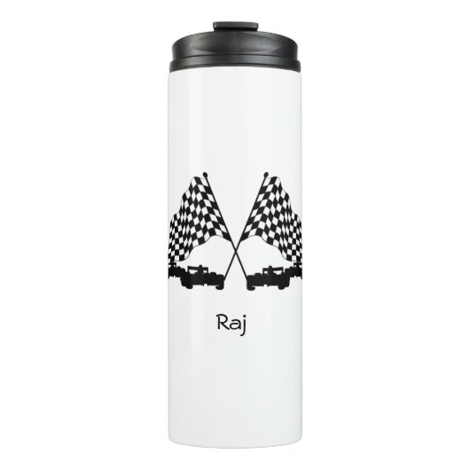 レースカーズシルバーパーソナル タンブラー (正面)