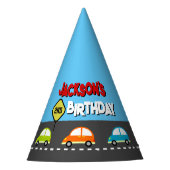 レースカーズ少年の誕生日パーティー パーティーハット (正面)
