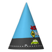 レースカーズ少年の誕生日パーティー パーティーハット (左)
