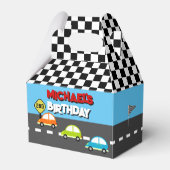 レースカーズ少年の誕生日パーティー フェイバーボックス (正面サイド)
