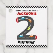 レースカーズ第2誕生日キッズパーティー フェイバータグ (正面)