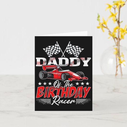 レースカーダディオザレーサーレーシングファミリー誕生日 カード (黄色い花)