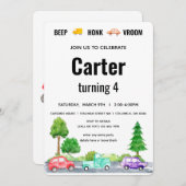 レースカーツーファストヴィンテージボーイ輸送 招待状 (正面/裏面)