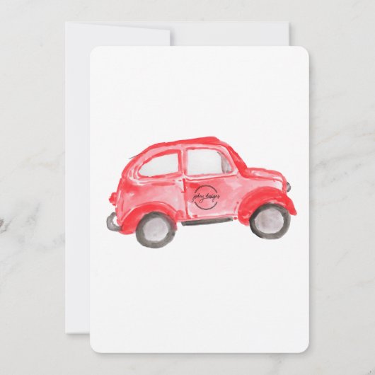 レースカーツーファストヴィンテージボーイ輸送 招待状 (裏面)