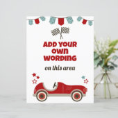 レースカーテーマカスタム標識 (スタンド正面)