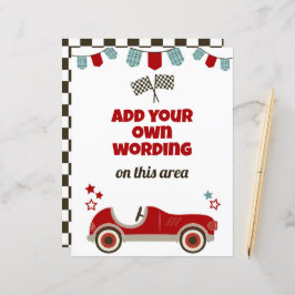 レースカーテーマカスタム標識