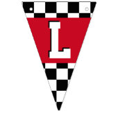 レースカーテーマパーティーボーイ誕生日 バンティングフラッグ (第1の旗)