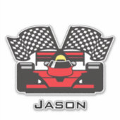 レースカーデザインコンターステッカー シール (正面)