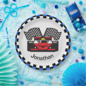 レースカーデザイン紙パーティープレート ペーパープレート (パーティー)