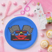 レースカーデザイン紙パーティープレート ペーパープレート (パーティー)