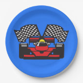 レースカーデザイン紙パーティープレート ペーパープレート (正面)