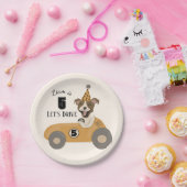 レースカードッグボーイズ第5バースデーパーティー ペーパープレート (パーティー)