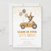 レースカードッグボーイズ第5バースデーパーティー 招待状 (正面)