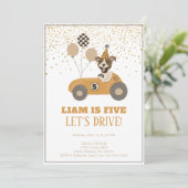 レースカードッグボーイズ第5バースデーパーティー 招待状 (スタンド正面)