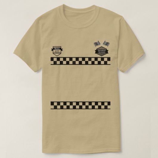 レースカードライバーレーサーキッズ&アダルトハロウィーンコスト Tシャツ (デザイン正面)