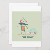 レースカードライバー招待状 招待状 (正面/裏面)